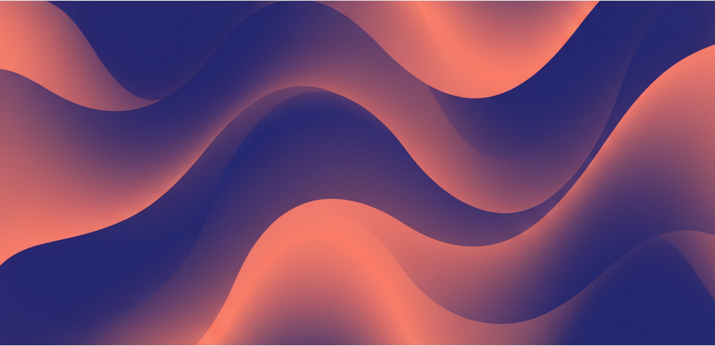 Abstract indigo and coral gradient wallpaper, generated from a text prompt